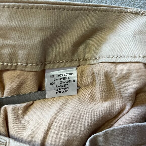 Croft & Barrow Tan A-Line Skort Skirt - Picture 6 of 10